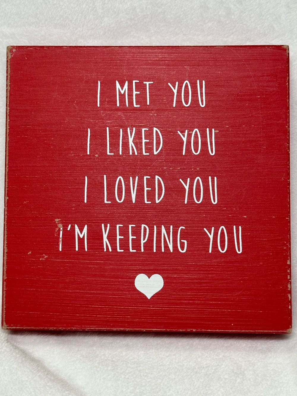 ❤️ Quill to Paper by Sixtrees "I M Keeping You" Rustic Wooden Box Sign ❤️